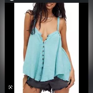 NWT FREE PEOPLE DREAM WEAVER CAMISOLE In TAHITI BREEZE